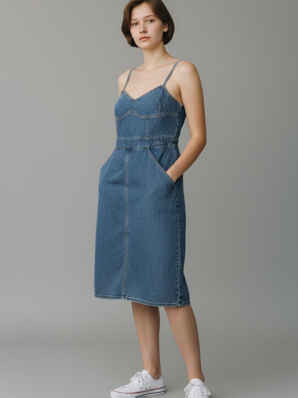 Marc Jacobs NWOT Sleeveless Denim Corset Dress Y2K Bodycon 6